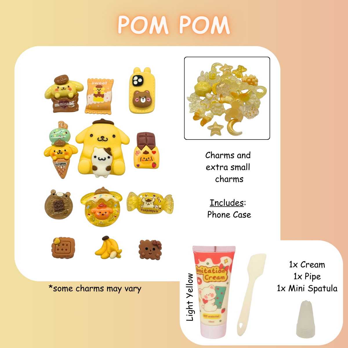 Pom Holding Friend DIY Decoden Charms Kit