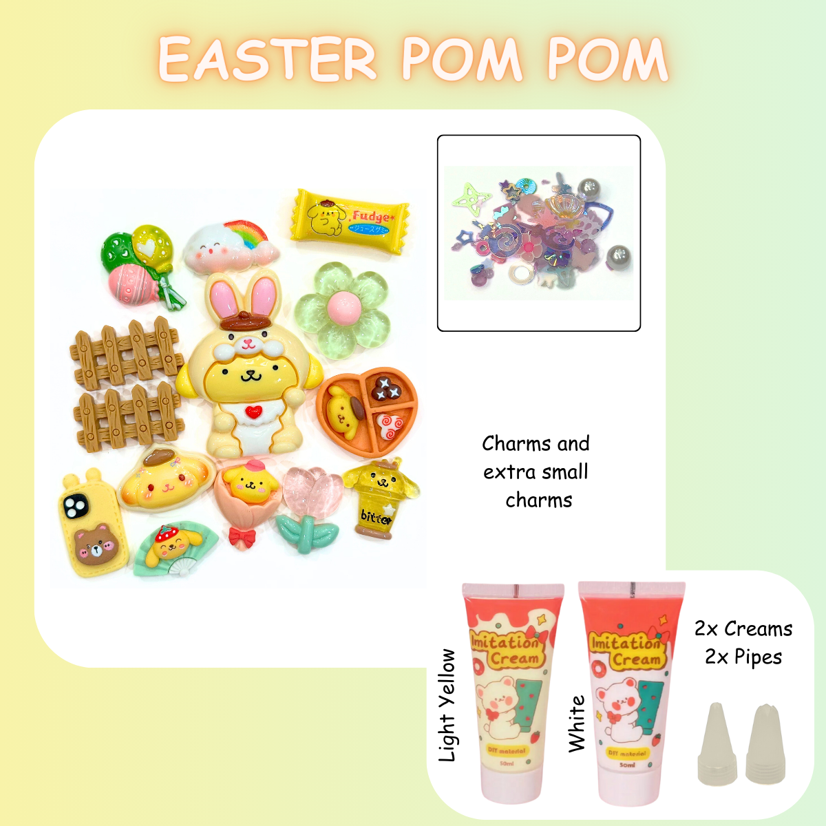 Kawaii Easter DIY Charms Craft Kit