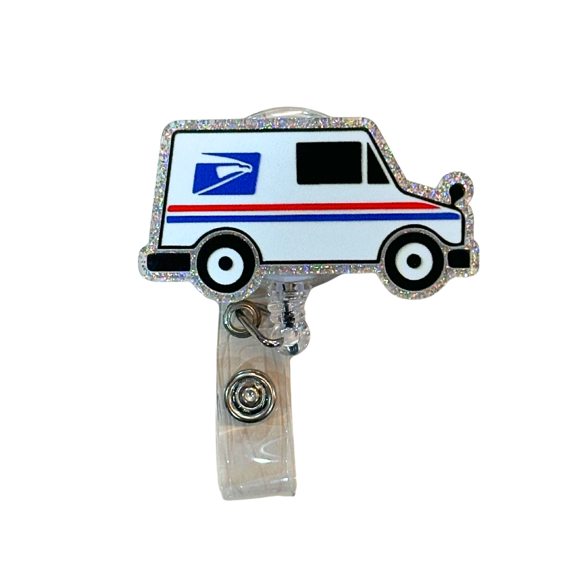 Postal Car Badge Reel