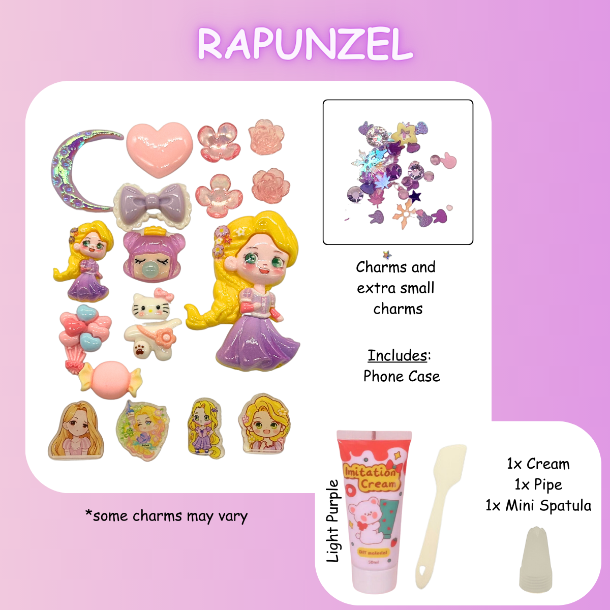 Rapunzel DIY Decoden Charms Kit