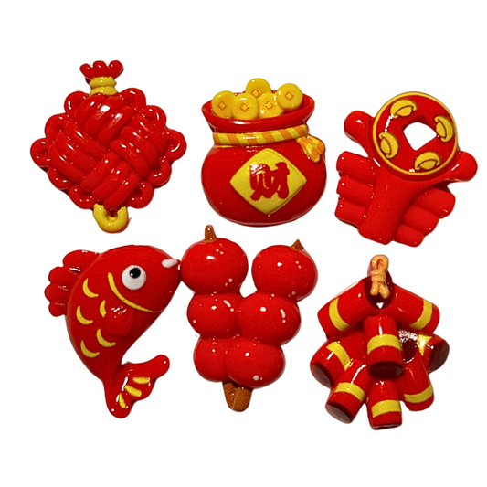 Red Lunar New Year Charms