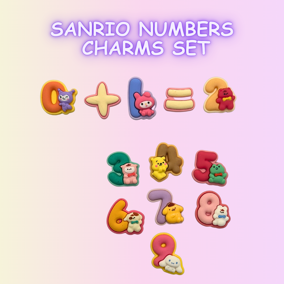 Fun Number Charms Set