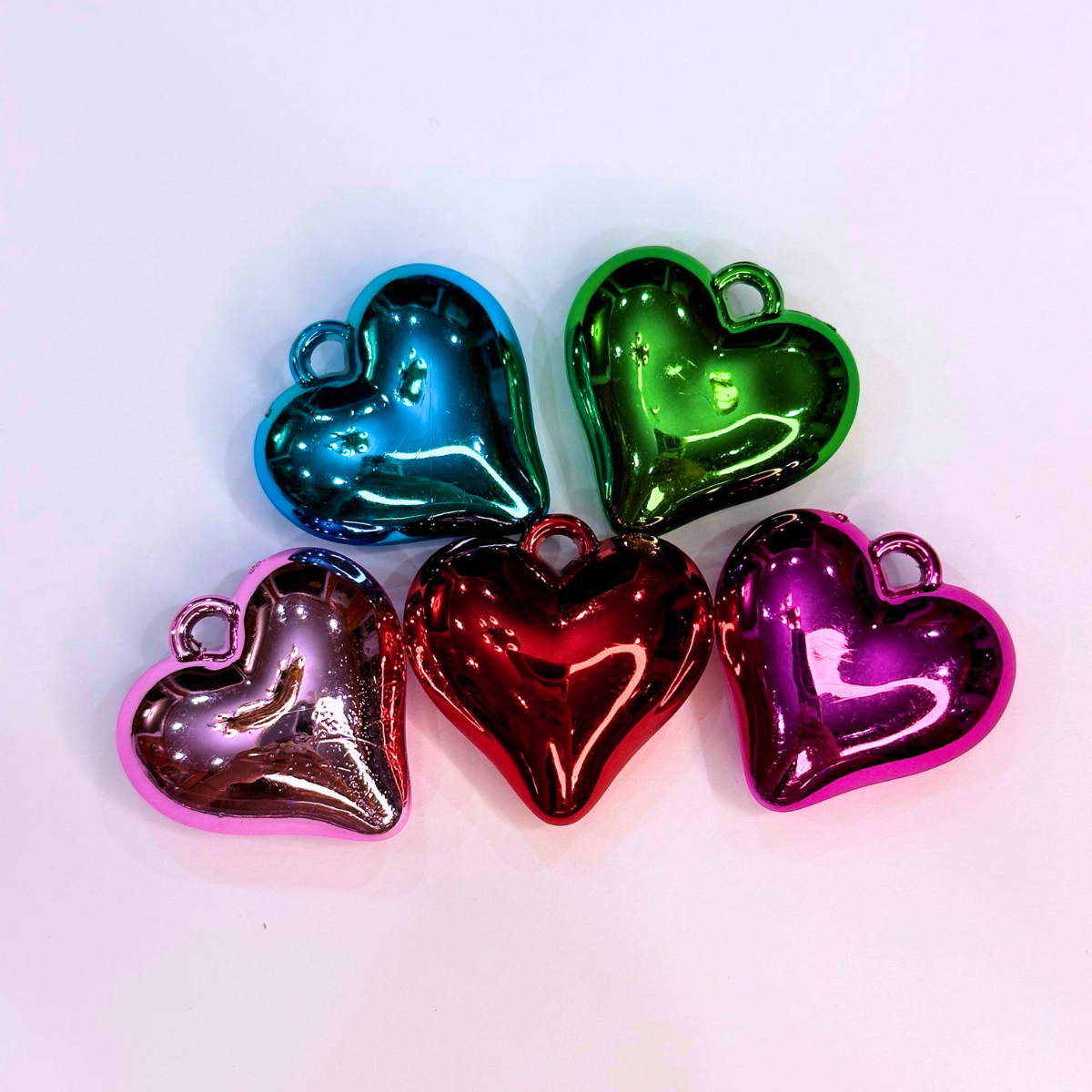 Shiny Heart Pendant Charms