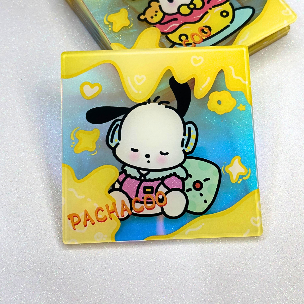 Pocha Yellow Coasters Set of 6