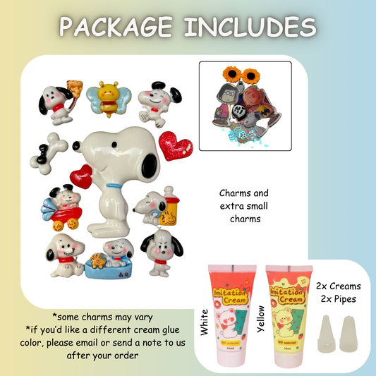 White Puppy DIY Charms Craft Kit