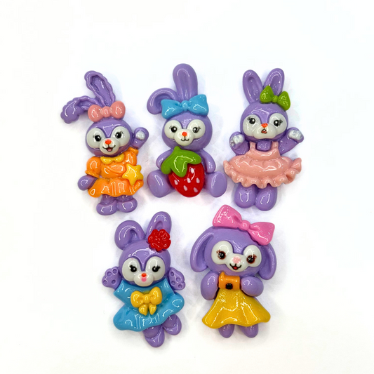 Spring Purple Bunny Charms